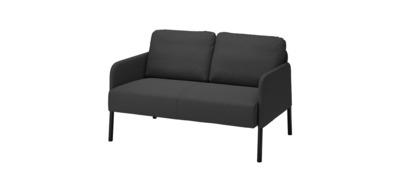 2er-Sofa, Dunkelgrau